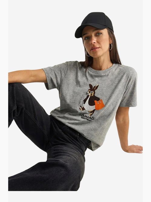 T-shirt girocollo ricamata lucci - Kiabi T-shirt girocollo ricamata lucci - Kiabi