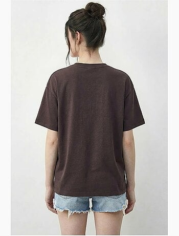 T-shirt girocollo ricamata lucci