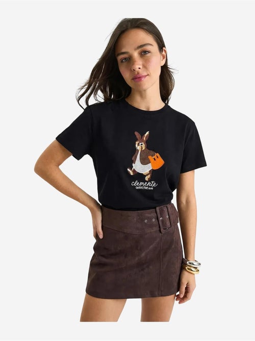 T-shirt girocollo ricamata lucci - Kiabi T-shirt girocollo ricamata lucci - Kiabi