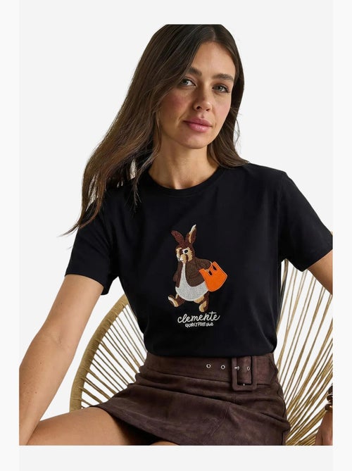 T-shirt girocollo ricamata lucci - Kiabi T-shirt girocollo ricamata lucci - Kiabi