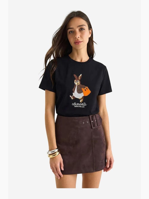T-shirt girocollo ricamata lucci - Kiabi T-shirt girocollo ricamata lucci - Kiabi
