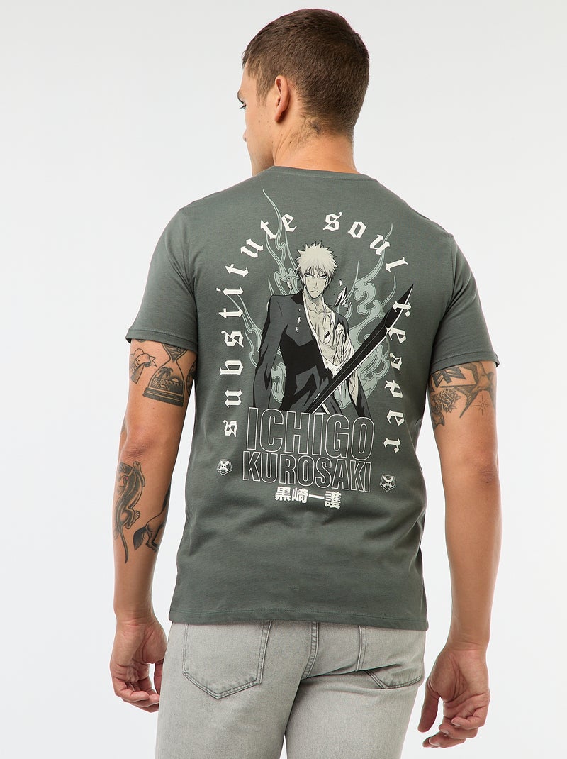 T-shirt girocollo 'Sahinler' 'Bleach' in cotone Kaki - Kiabi