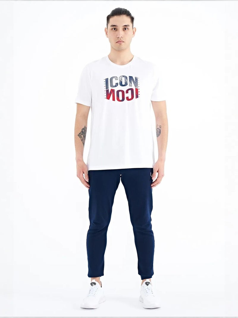 T-shirt girocollo stampata con patch tommy Bianco - Kiabi