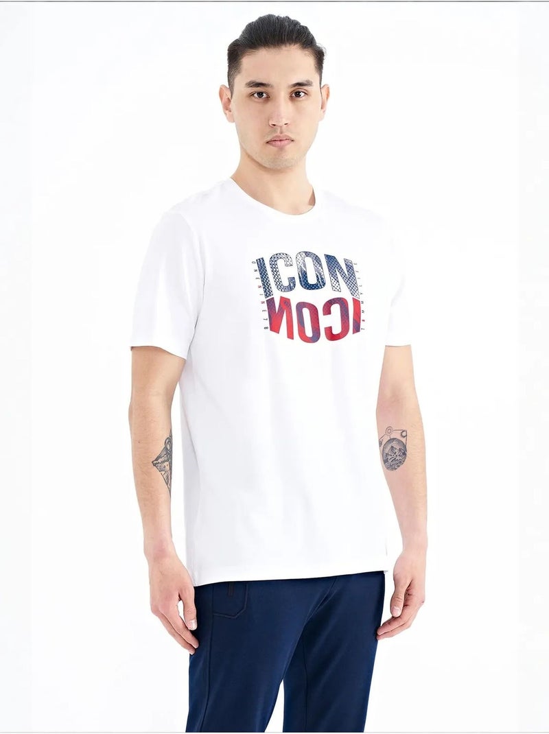 T-shirt girocollo stampata con patch tommy Bianco - Kiabi