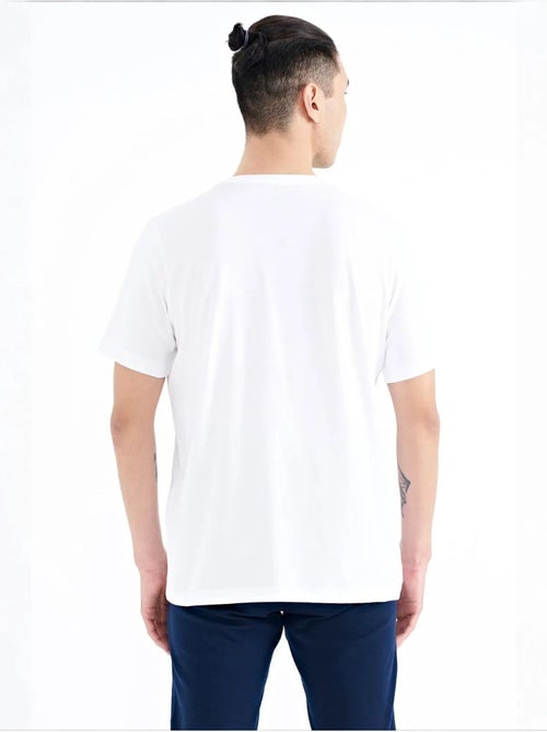 T-shirt girocollo stampata con patch tommy - Kiabi