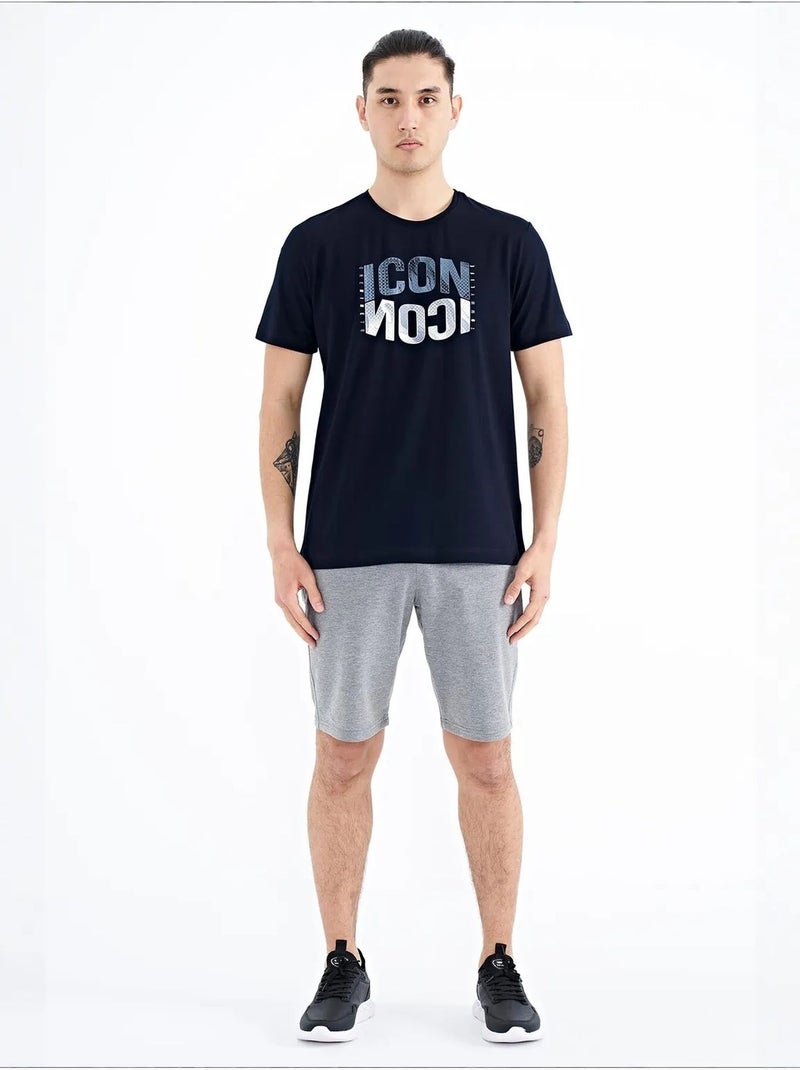 T-shirt girocollo stampata con patch tommy Blu marino - Kiabi