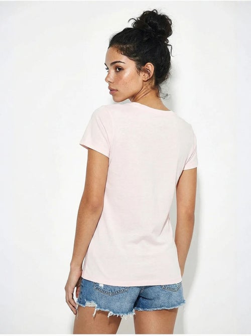 T-shirt girocollo stampata con ricamo lucci - Kiabi T-shirt girocollo stampata con ricamo lucci - Kiabi