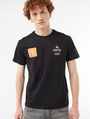 T-shirt girocollo stampato in cotone