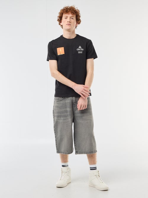 T-shirt girocollo stampato in cotone - Kiabi