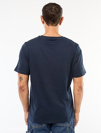 T-shirt girocollo stampato in cotone