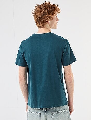 T-shirt girocollo stampato in cotone