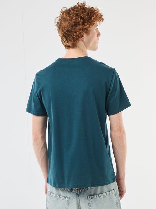 T-shirt girocollo stampato in cotone - Kiabi