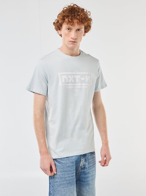 T-shirt girocollo stampato in cotone - Kiabi