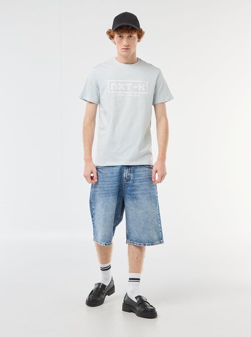 T-shirt girocollo stampato in cotone - Kiabi