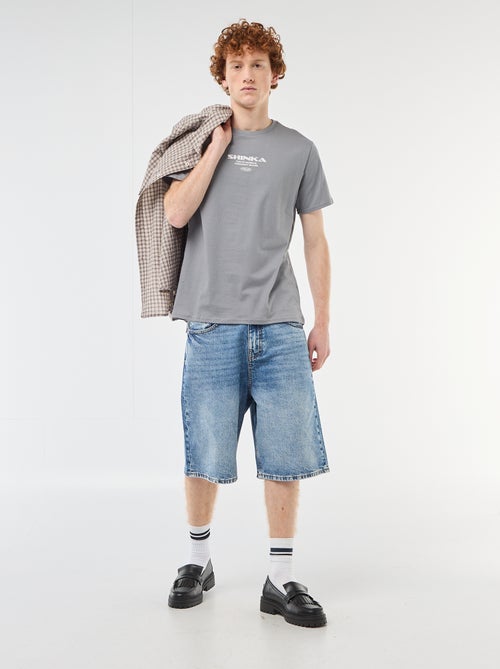 T-shirt girocollo stampato in cotone - Kiabi