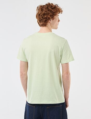 T-shirt girocollo stampato in cotone