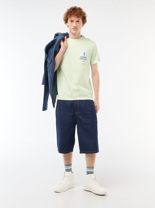 T-shirt girocollo stampato in cotone - Kiabi