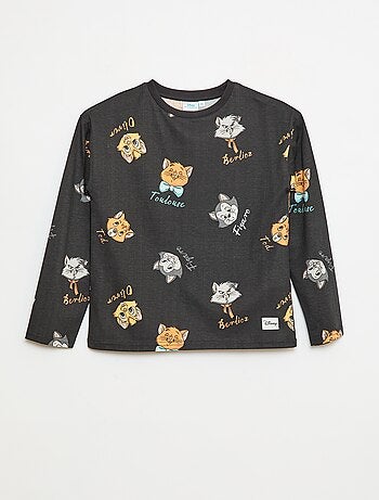 T-shirt 'Gli Aristogatti' 'Disney' a maniche lunghe