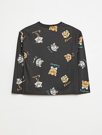 T-shirt 'Gli Aristogatti' 'Disney' a maniche lunghe