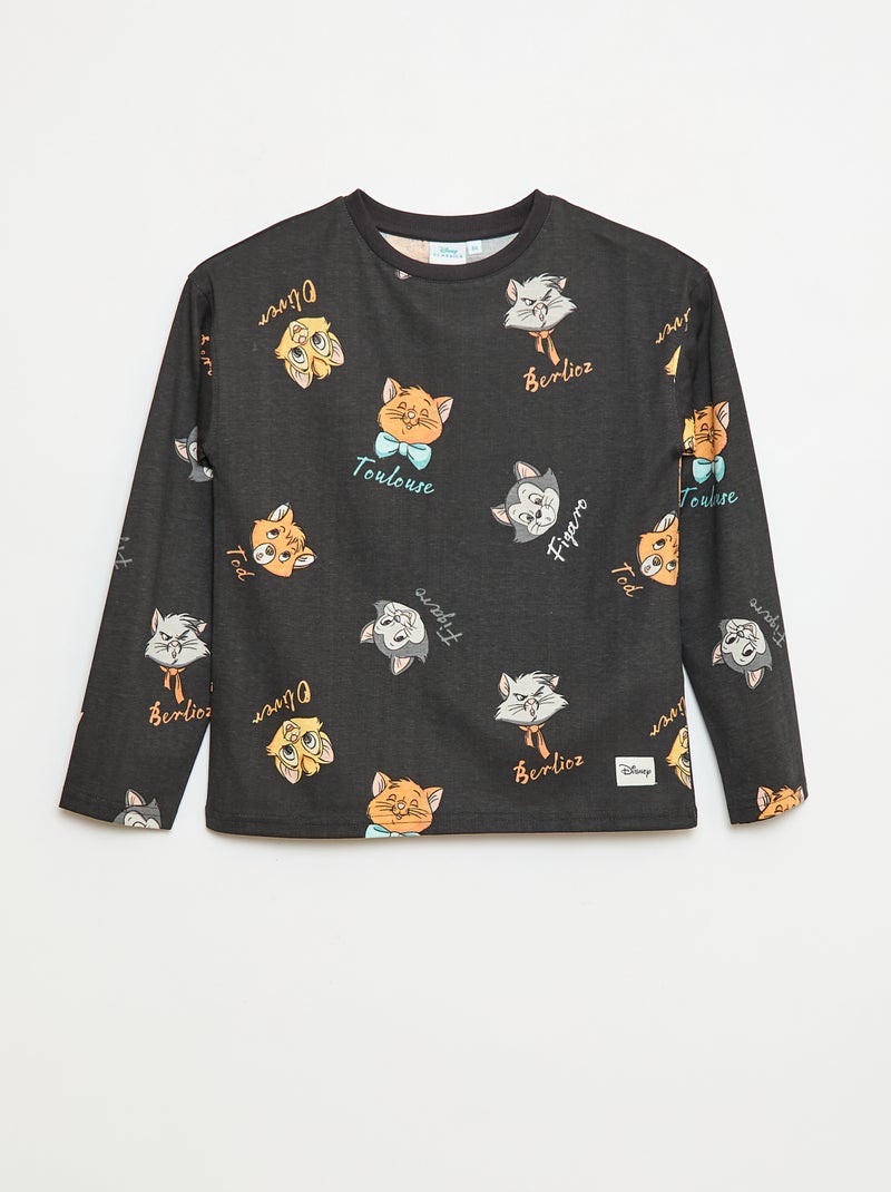 T-shirt 'Gli Aristogatti' 'Disney' a maniche lunghe Nero - Kiabi