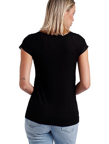 T-shirt glitterata a maniche corte da donna ADMAS
