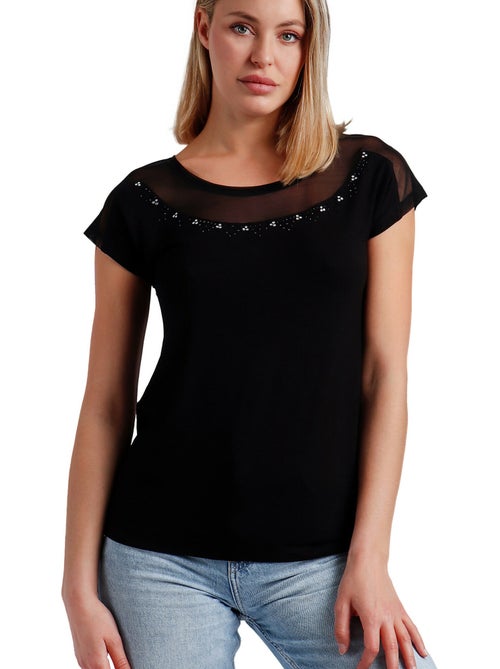 T-shirt glitterata a maniche corte da donna ADMAS - Kiabi T-shirt glitterata a maniche corte da donna ADMAS - Kiabi