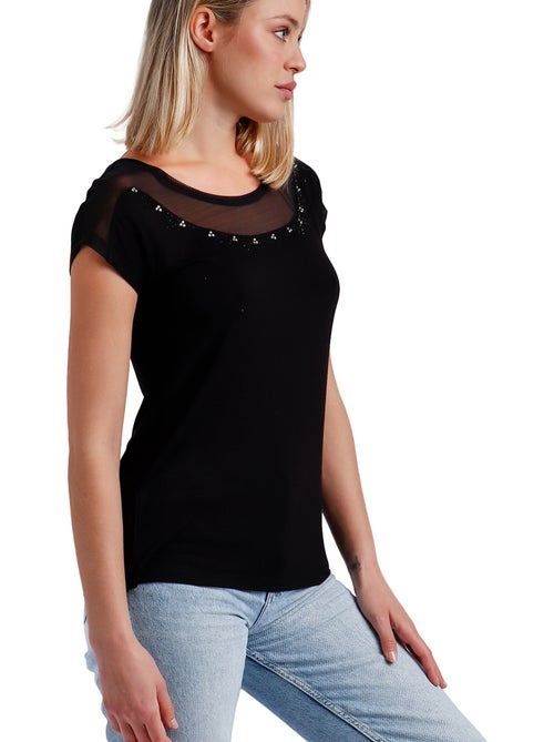 T-shirt glitterata a maniche corte da donna ADMAS - Kiabi T-shirt glitterata a maniche corte da donna ADMAS - Kiabi