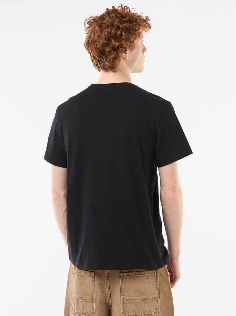 T-shirt 'Gorillaz' in cotone tinta unita Nero - Kiabi