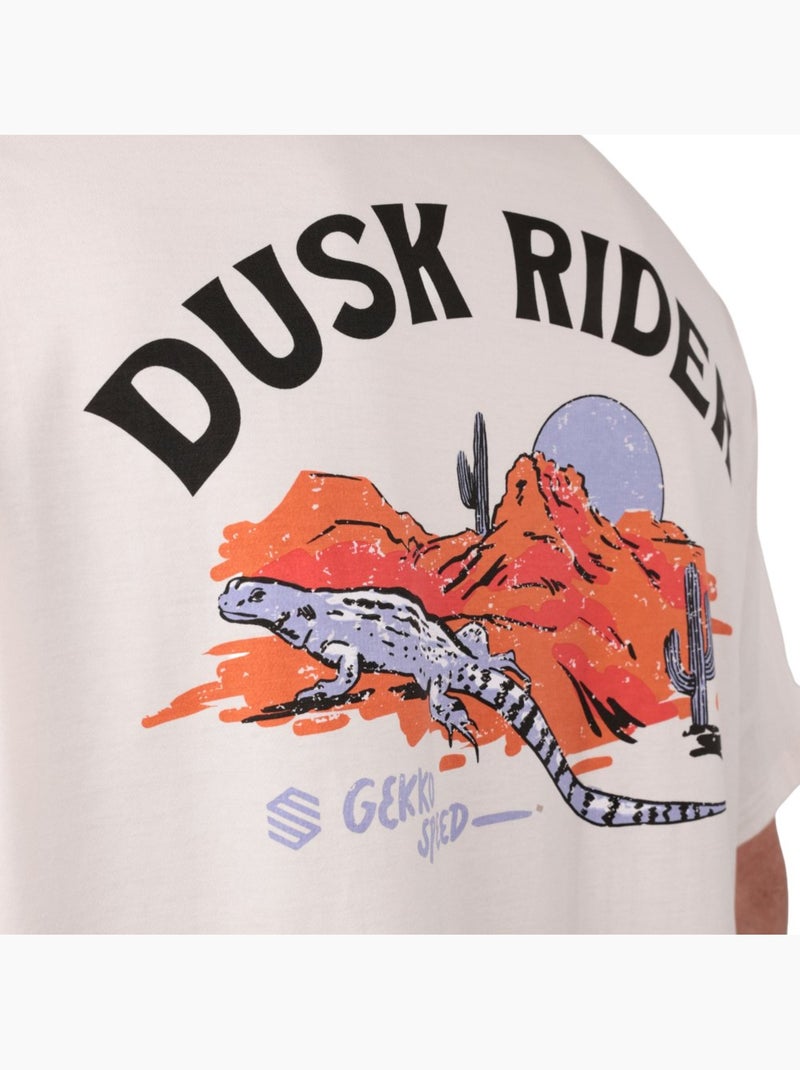 T-shirt gravel cotone maniche corte uomo uomo chaser Bianco - Kiabi