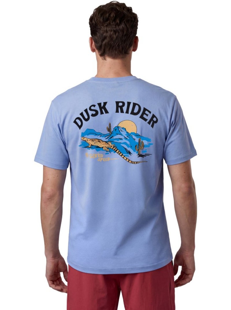 T-shirt gravel cotone maniche corte uomo uomo chaser Blu - Kiabi