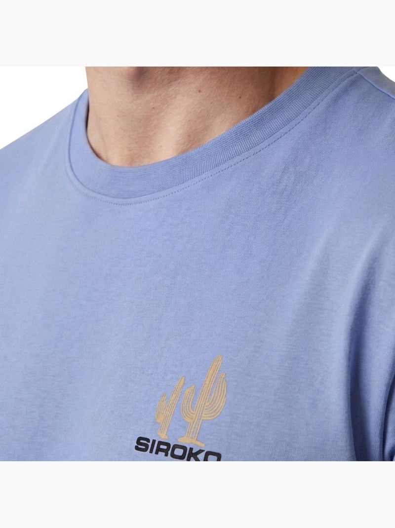 T-shirt gravel cotone maniche corte uomo uomo chaser Blu - Kiabi