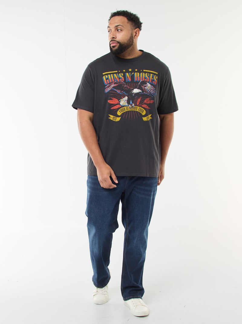 T-shirt 'Guns N' Roses' a maniche corte Nero - Kiabi