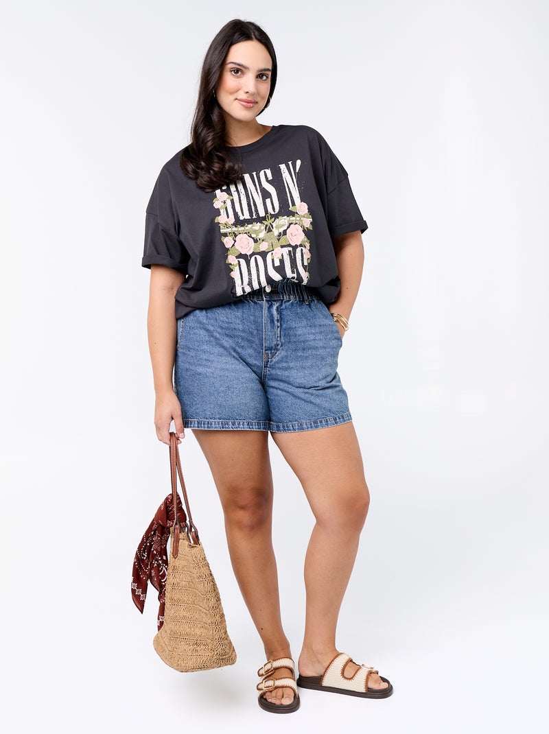 T-shirt 'Guns N' Roses' a maniche corte Nero - Kiabi