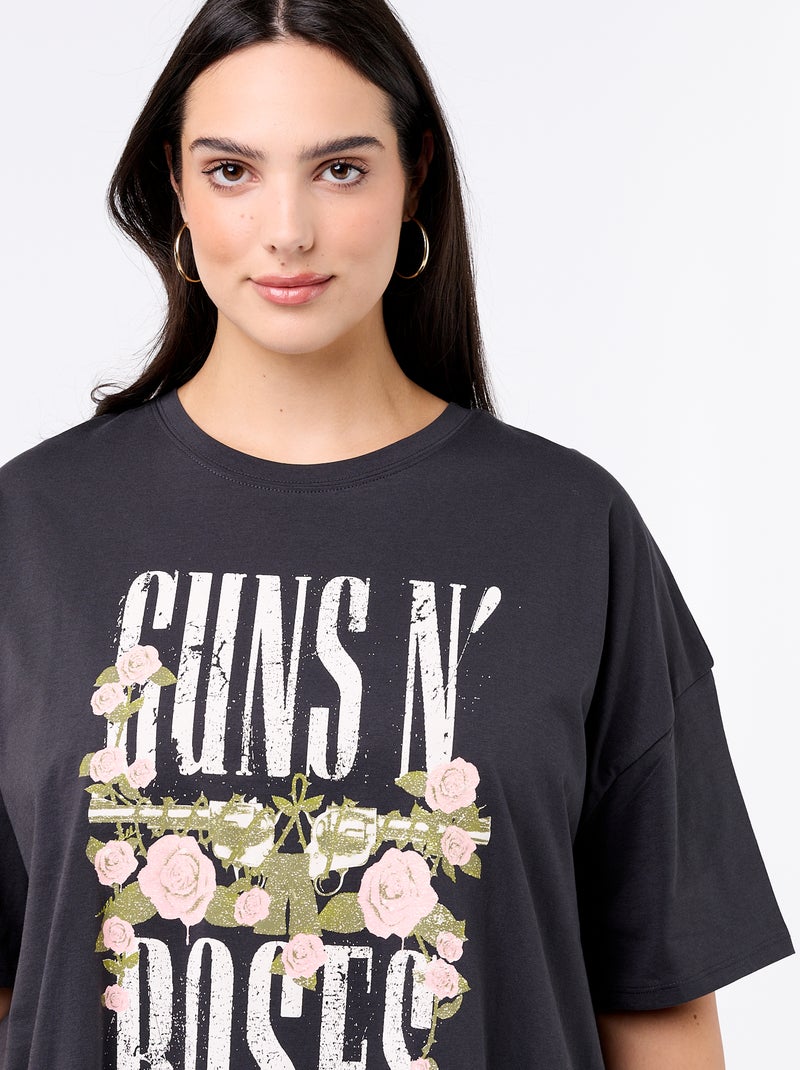 T-shirt 'Guns N' Roses' a maniche corte Nero - Kiabi