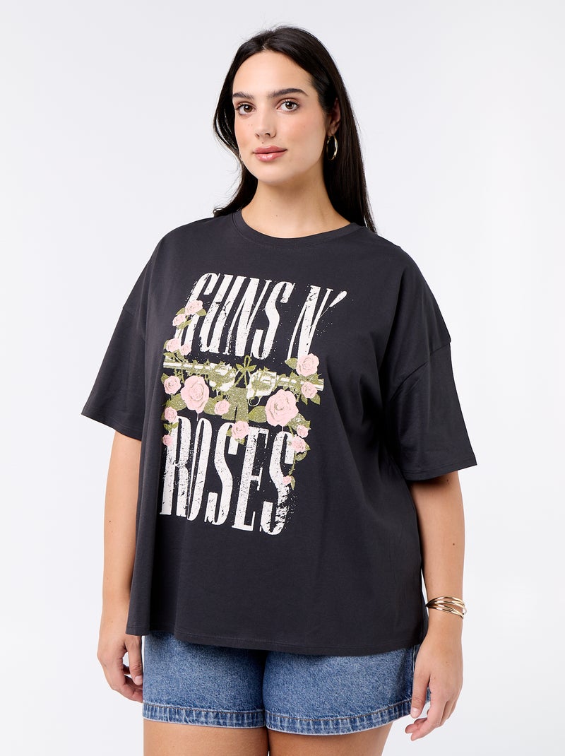 T-shirt 'Guns N' Roses' a maniche corte Nero - Kiabi
