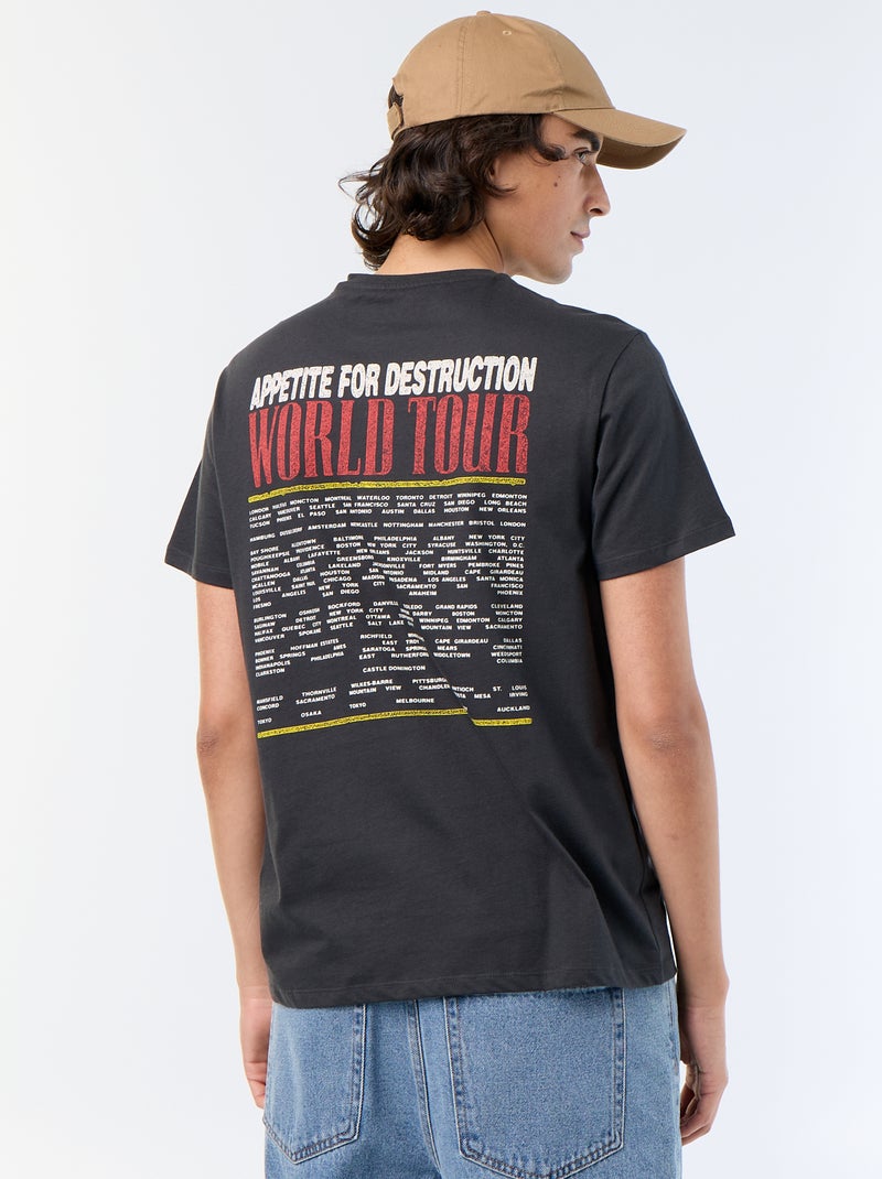 T-shirt 'Guns N'Roses' a maniche corte Nero - Kiabi