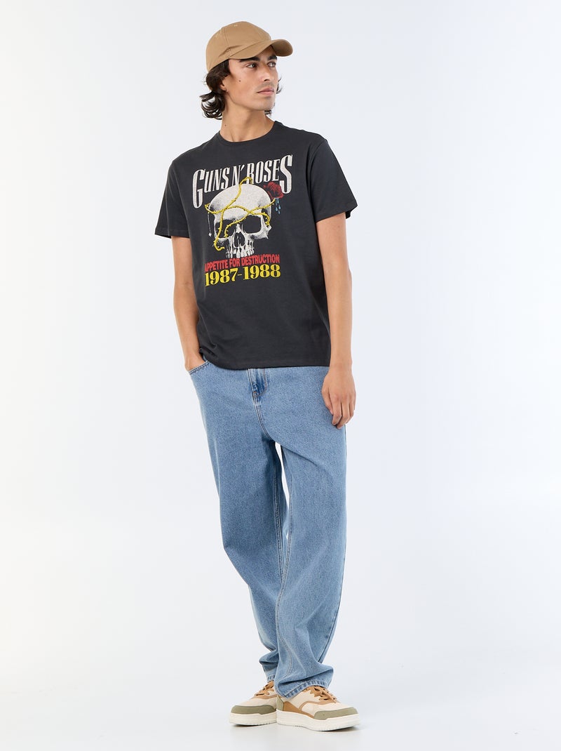 T-shirt 'Guns N'Roses' a maniche corte Nero - Kiabi