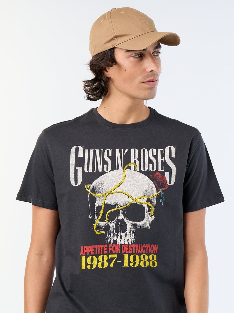 T-shirt 'Guns N'Roses' a maniche corte Nero - Kiabi