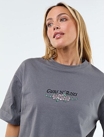 T-shirt 'Guns N\'Roses' a maniche corte stampato fronte/retro