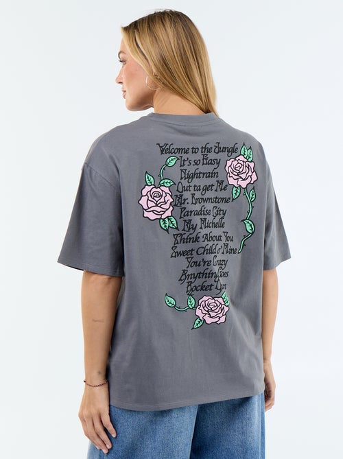 T-shirt 'Guns N\'Roses' a maniche corte stampato fronte/retro - Kiabi