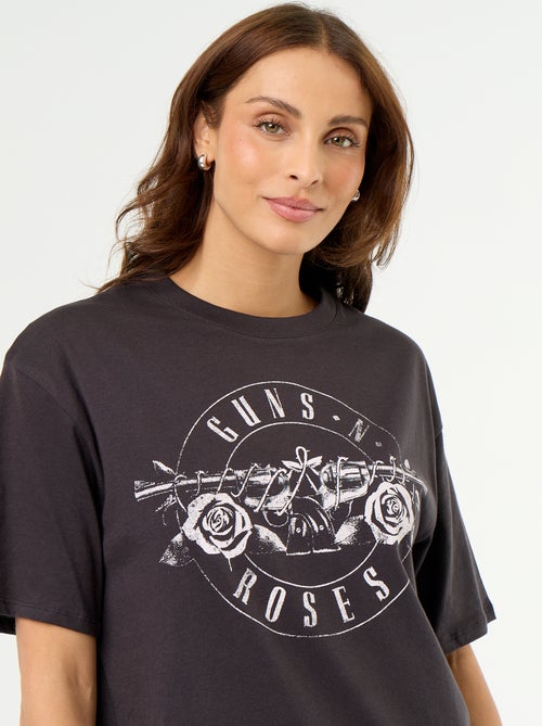T-shirt \'Guns N\'Roses\' a maniche corte stampato fronte/retro - Kiabi T-shirt \'Guns N\'Roses\' a maniche corte stampato fronte/retro - Kiabi