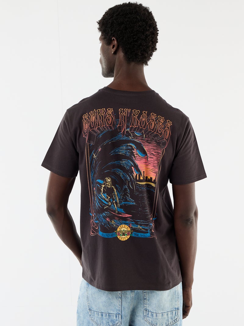 T-shirt 'Guns'N Roses' a maniche corte Nero - Kiabi