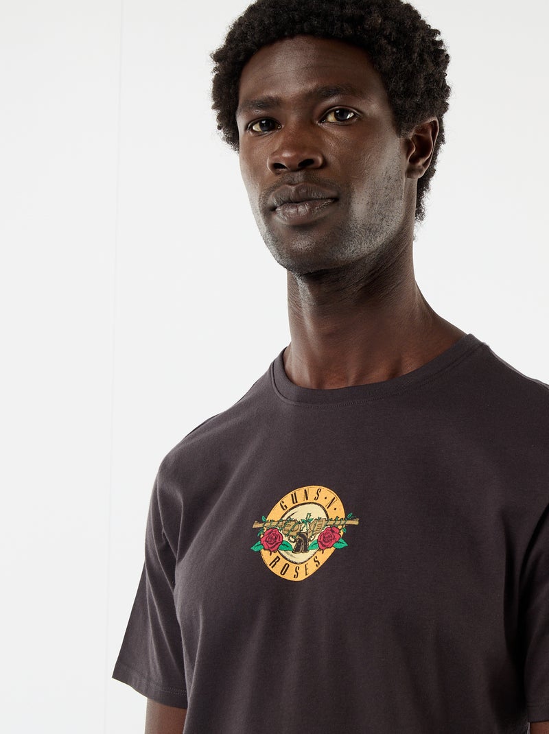T-shirt 'Guns'N Roses' a maniche corte Nero - Kiabi