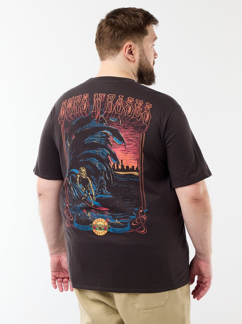 T-shirt 'Guns'N Roses' a maniche corte Nero - Kiabi