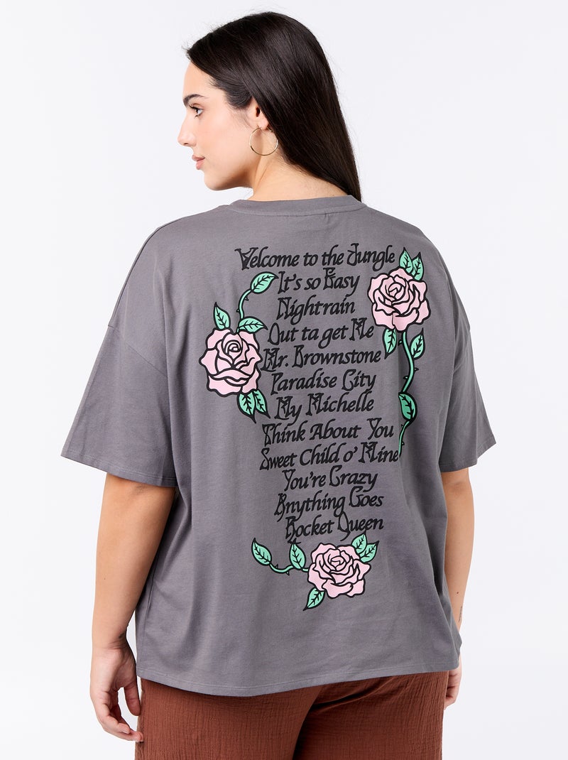 T-shirt 'Guns'n'Roses' a maniche corte Grigio - Kiabi