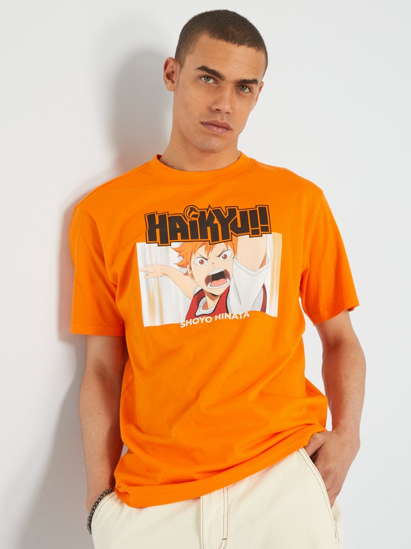 T-shirt 'Haikyuu' maniche corte ARANCIONE - Kiabi