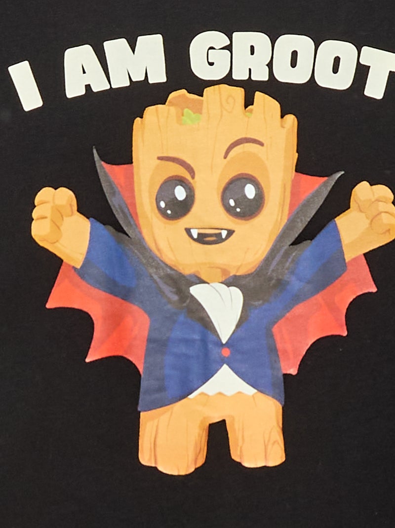 T-shirt Halloween 'Marvel' 'Groot' in cotone Nero - Kiabi