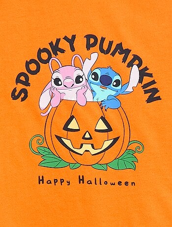 T-shirt Halloween 'Stitch e Angel' 'Disney'