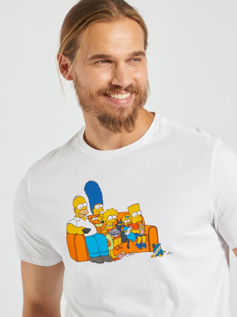 T-shirt 'I Simpson' in maglia jersey Bianco - Kiabi
