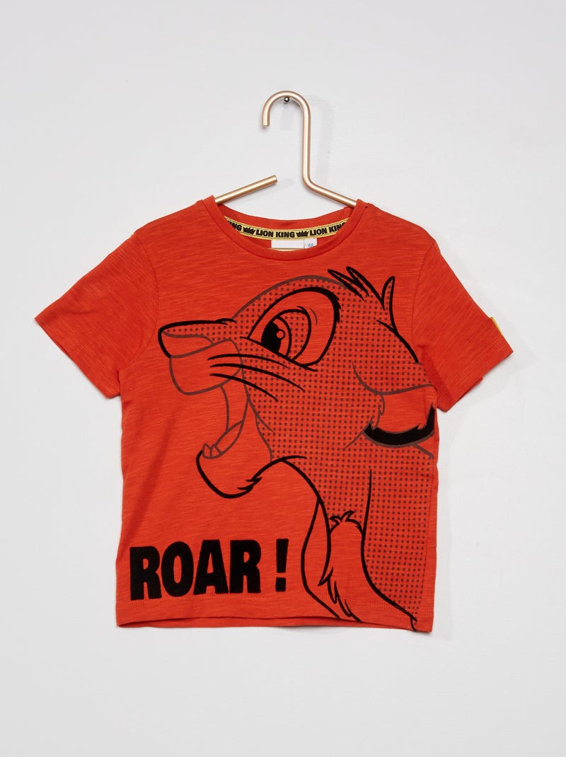 T-shirt 'Il Re Leone' 'Disney' rosso - Kiabi